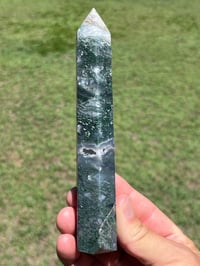 Image 12 of Moss Agate Generator With Druzy Pockets #2552