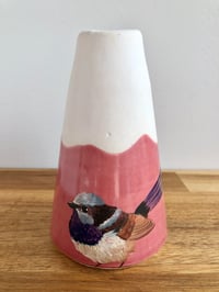 Image 1 of Pink Superb Fairywren Vase