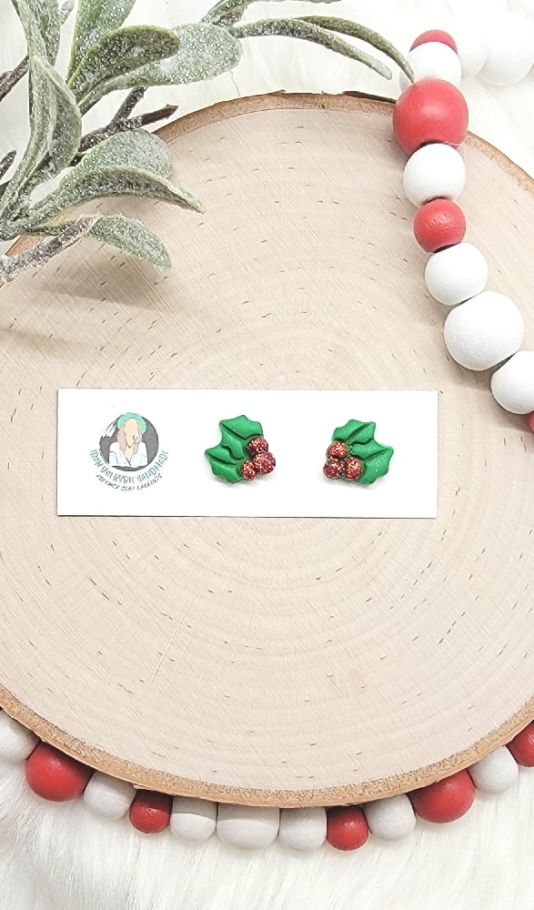 Image of Holly Berry Studs