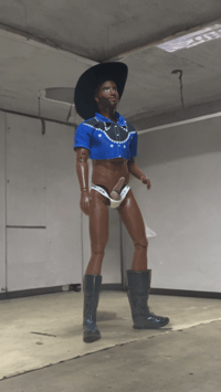 Image 1 of Adult Cowboy Gay Ken dark skin  handcrafted