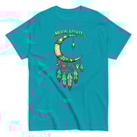 Image 10 of Moon Spirit Cowgirl T-Shirt – Western Crescent Moon Feather Graphic Tee, Turquoise Southwest Boho 