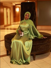Image 3 of The Haya Fur Sleeve Kaftan 