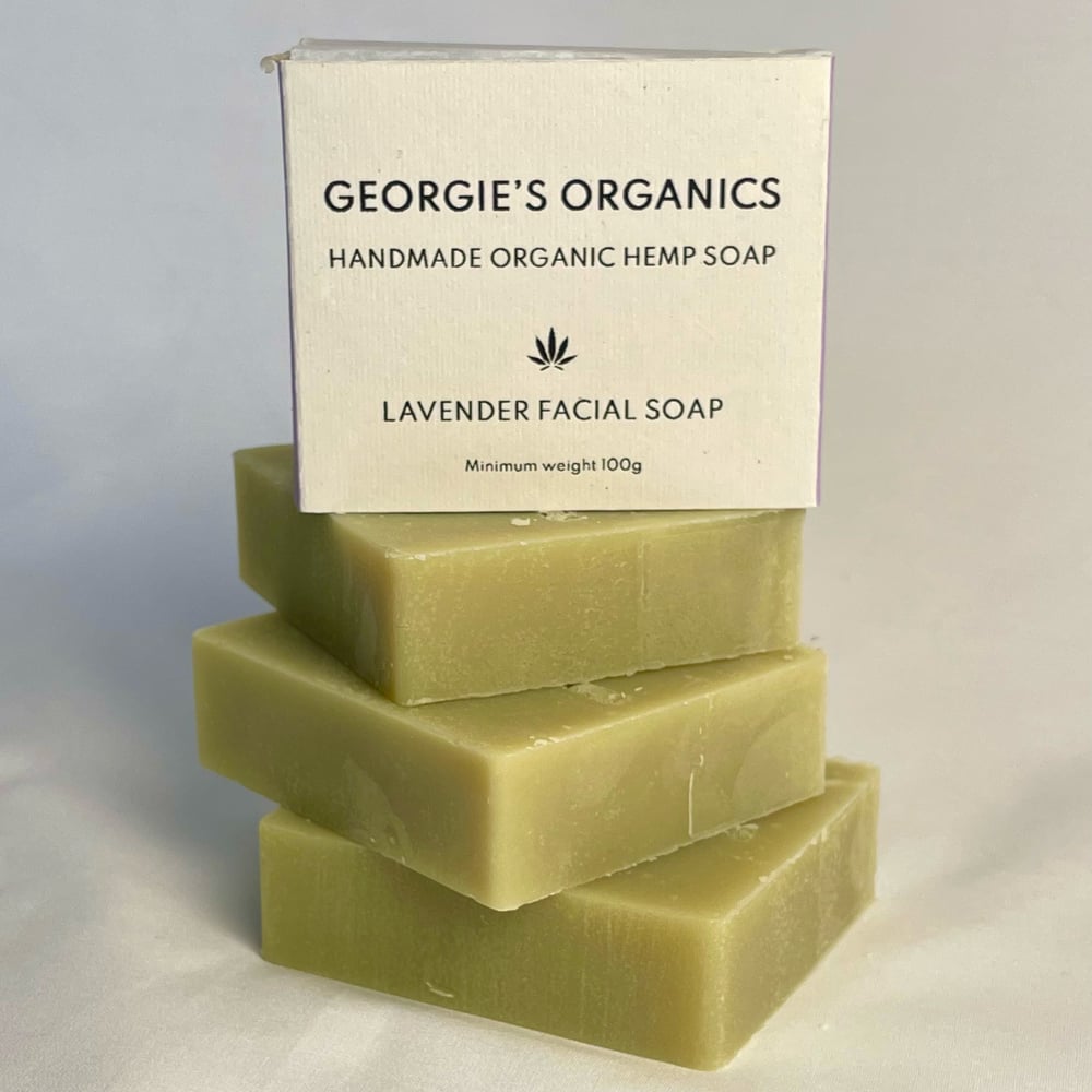 Image of Lavender facial soap -made with organic hempseed oil