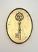 Image of Decorative Key Gold leaf Oval 13cm