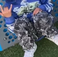 Image 2 of Kids Distressed Acid Wash hoodie