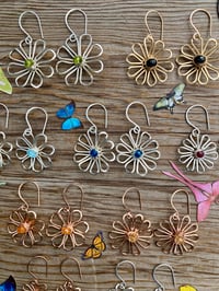 Image 7 of Sterling Neon Apatite Bloom Earrings