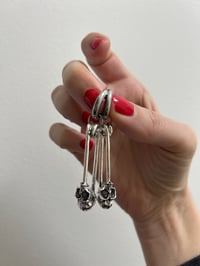 Image 8 of SAFETY PIN SKULL EARRINGS 