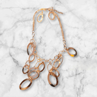 Necklace/Earrring Set - gold, ovals