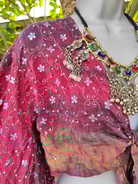 Image 6 of Wanderlust Stevie top Maroon glitter  throughout upto 14