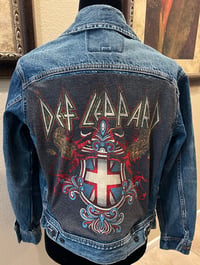 Image 1 of Vintage Blue Denim Jacket Def Leppard