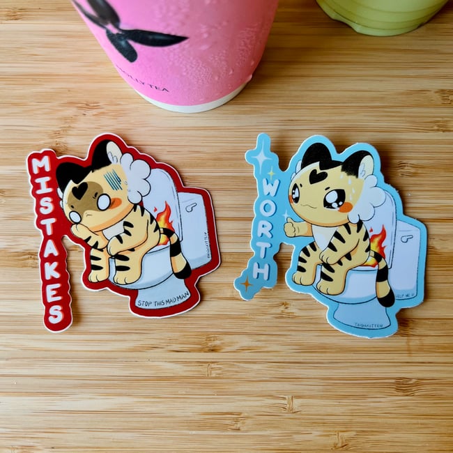 Taiga Toilet Vibe Stickers