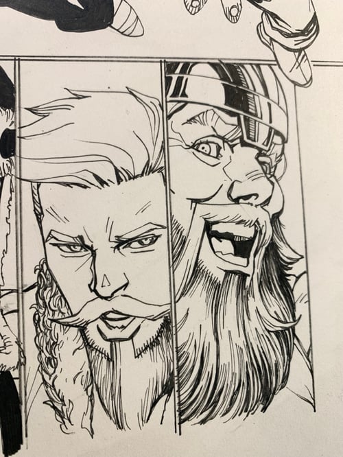 Image of CAPTAIN AMERICA x VOLSTAGG #1 pg14 UNUSED original art