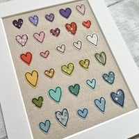 Image 2 of Pastel Rainbow Hearts Picture 