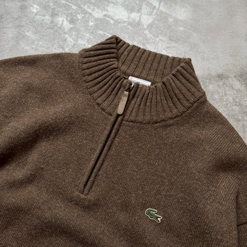 Image of 2000s Lacoste 1/4 Zip Sweatshirt, size XL