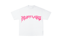 Image 1 of Still Hustlin’ Tee - White & Pink
