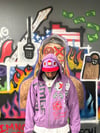 Multi logo zip up hoodie (purple)