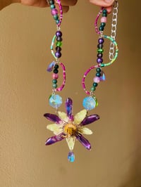 Image 2 of 💚💜Passiflora Necklace💜💚