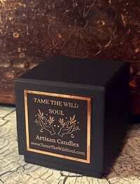 Image 1 of Black Votive Candle in Cinnamon & Persian Saffron