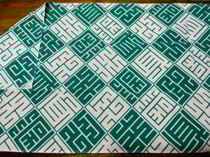 Image of Bunshin Horitoshi tenugui towel kakuji ichimatsu pattern