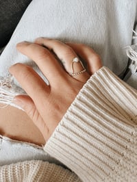 Image 3 of Eclipse and Pearl Ring Set (READY TO SHIP SIZE 7)