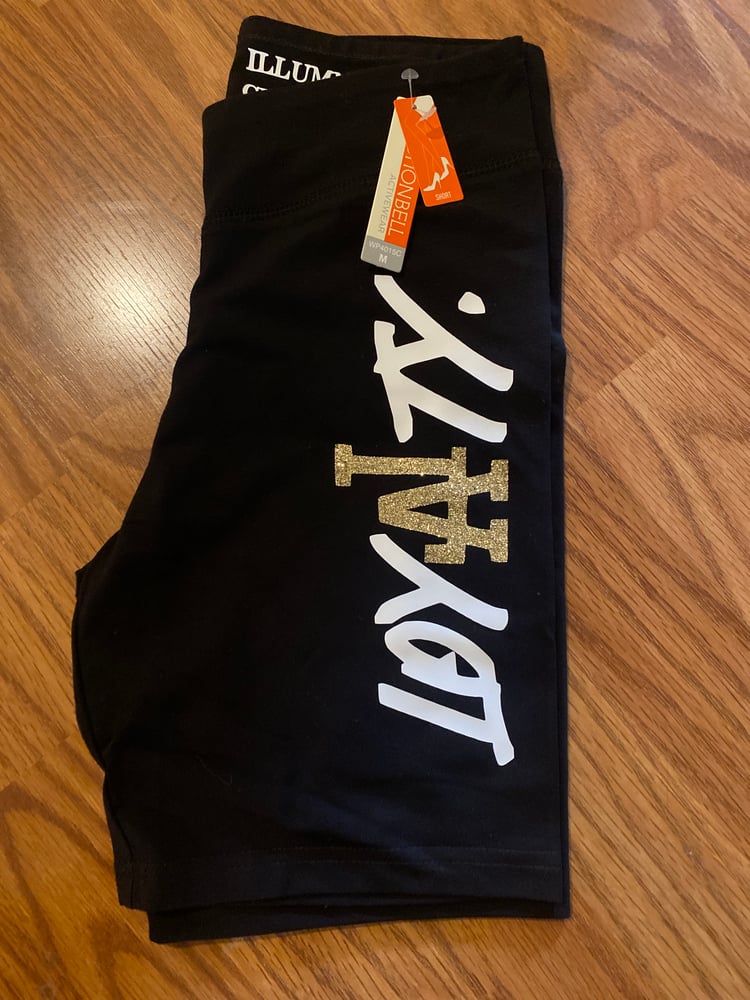 Image of Gold biker shorts 