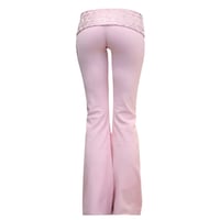 Image 2 of pink diamondkissed fold over leggings *silver*