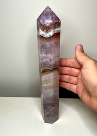 Image 1 of Large Lace Agate with Amethyst Generator #2411