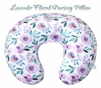 Image 2 of Lavender Floral Minky Dot Baby Blanket & Pillow Cover or Purchase Separately 