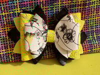 Image 1 of White floral neon bow