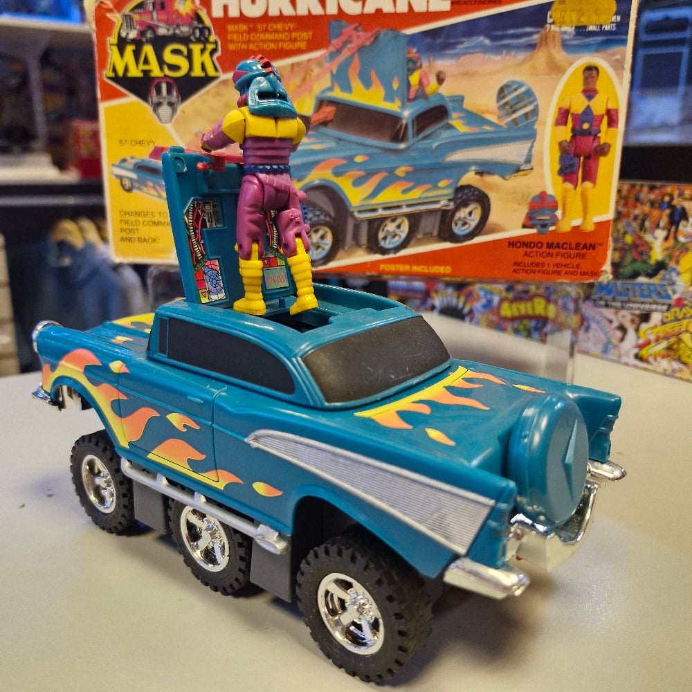 Vintage M.A.S.K. Hurricane Vehicle with Honda Maclean Figure