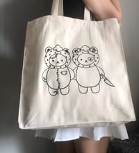 Image 2 of Strawberry Bears Tote Bag