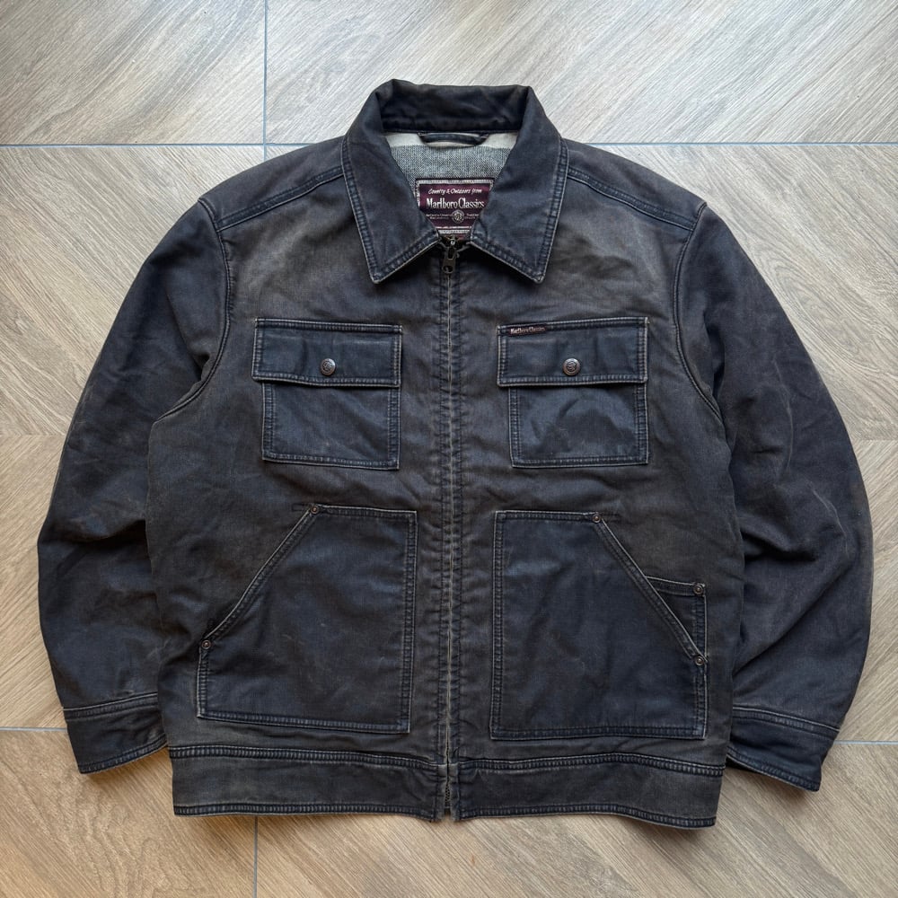 Image of Marlboro Classics Cropped Wax Canvas Jacket, Size Large