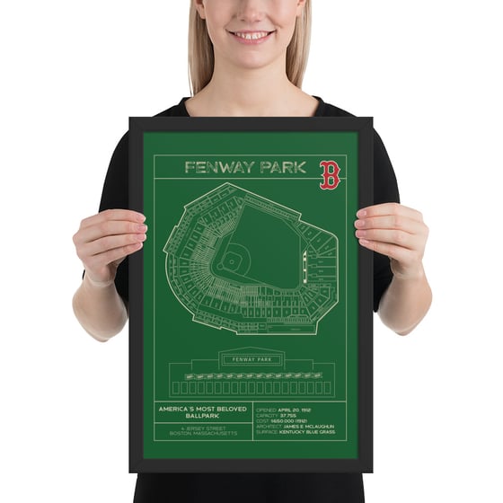 Image of Fenway Park Seating Chart Framed poster