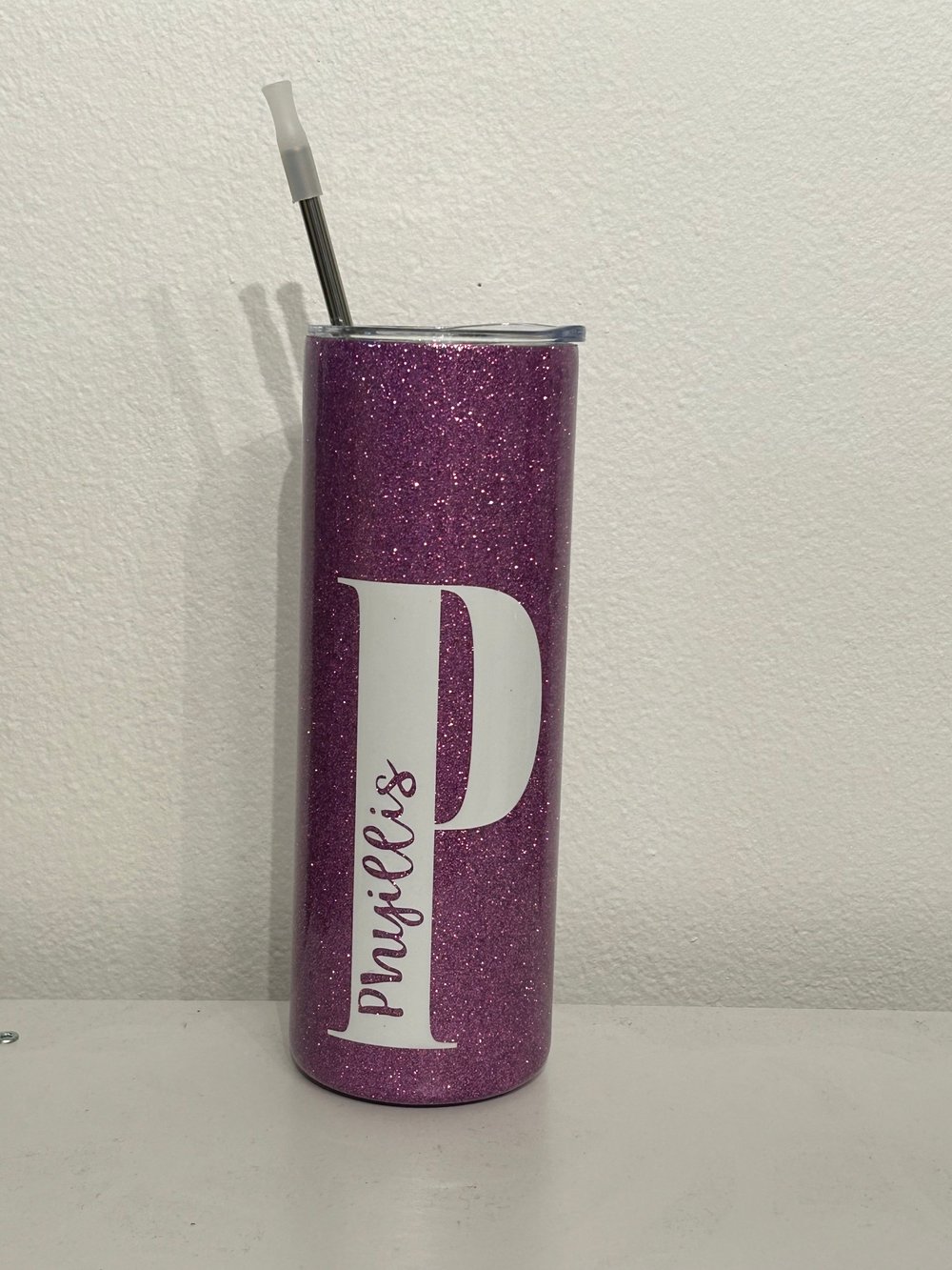 20oz Glitter Name Tumbler