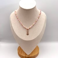Image 2 of Pink Cat's Eye Spur Necklace