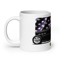 Image 3 of White glossy mug "Patriotic Roadster"