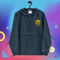 Image 2 of My Skull Is Gold Embroidered Champion Packable Jacket 