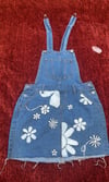 Flower print overall skirt