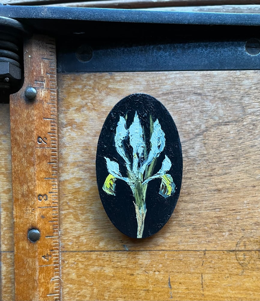 Image of iris brooch ll