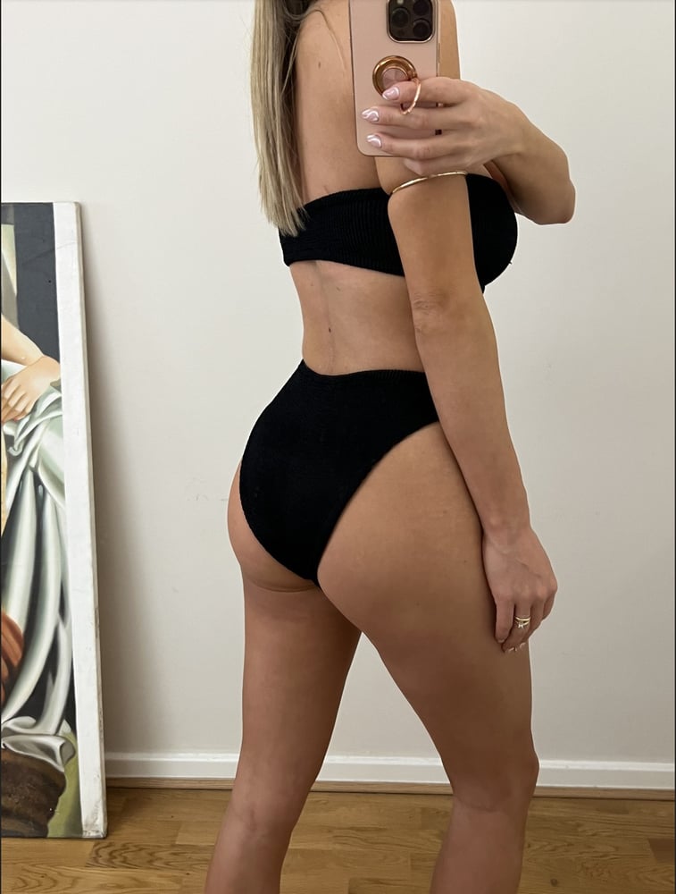 Image of Black Crinkle Sweetie Bikini