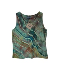 Image 2 of ♻️ UPCYCLED S Land's End Knit Tank in Earthy Geode Ice Dye