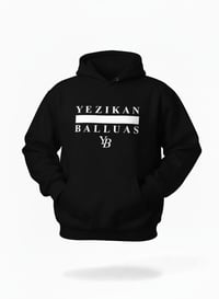 Image 5 of YB Black Heavy Blend Fleece Pullover Hoodie