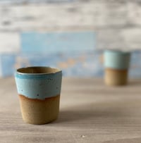 Image 5 of Set of 2 blue planter cups.