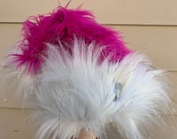 Hot Pink/White with Silver Tip Santa Hat