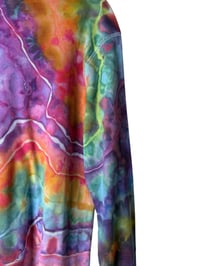 Image 6 of M Unisex Adult Waffle Long Sleeve Shirt in Euphoria Geode Ice Dye