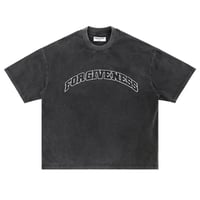 Image 1 of Forgiveness oversized grey washed tshirt emb