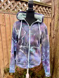 Image 1 of Sherpa Lined Unisex Fit Zip Up Hoodie Small