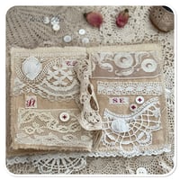 Image 7 of Vintage french lace Fabric sample's book