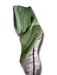 Image 3 of Green Ombre Hooded Scarf