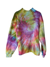 Image 5 of 2XL Ladies Quarter-Zip Pullover in Bright Spiral Ice Dye